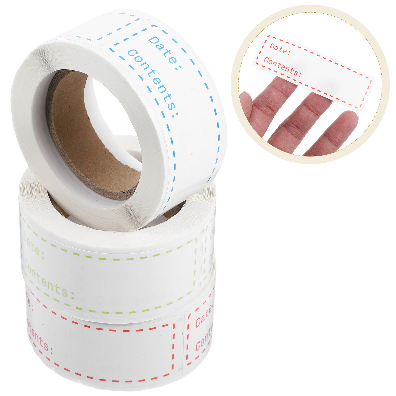Food Storage Labels - 3 Rulo Çıkarılabilir Gıda Saklama Etiketi,