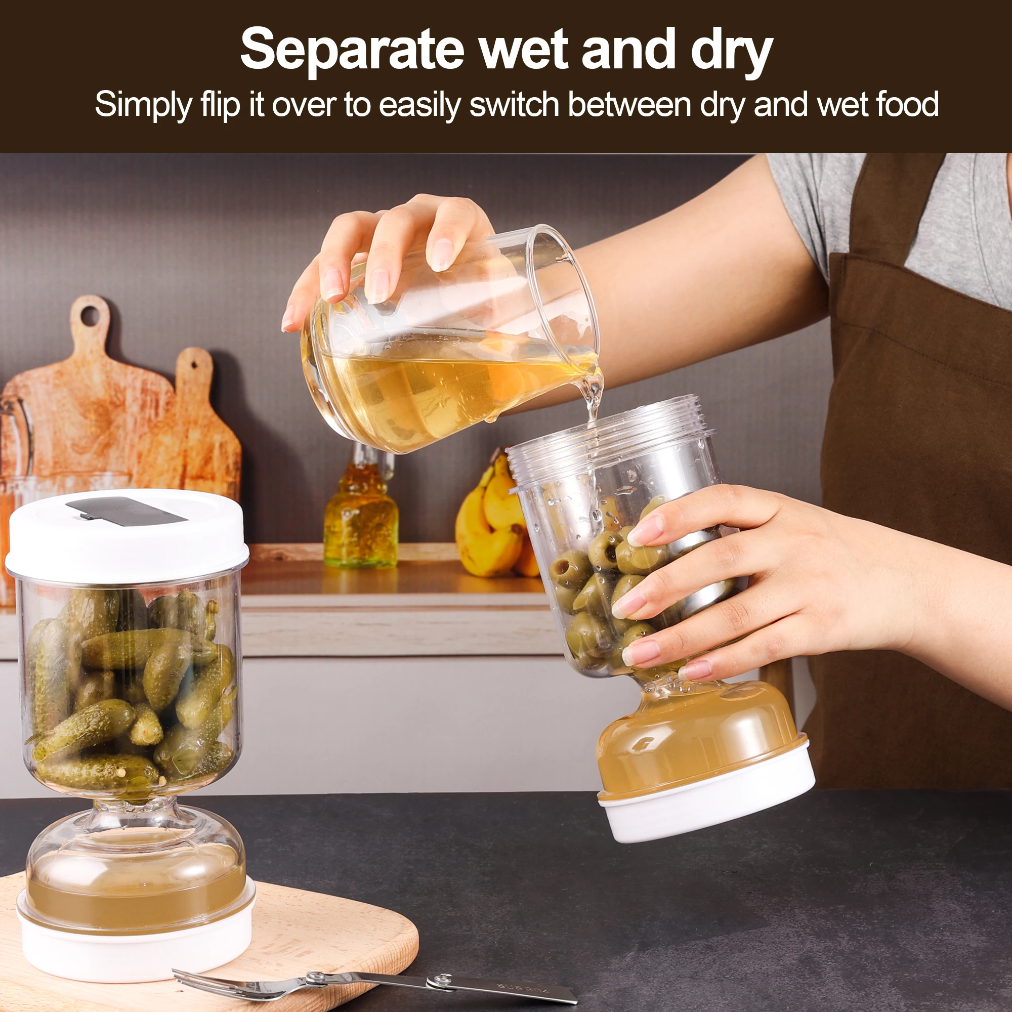 Turşu Kavanoz Çatallı Kuru ve  - Food Storage With Dividers incelemesi ve fiyatı