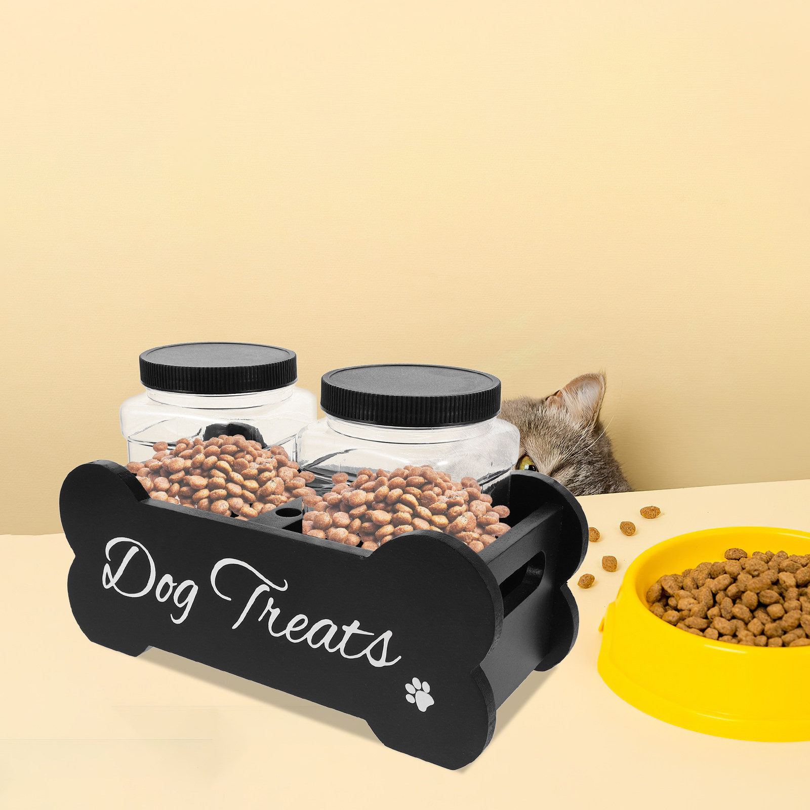 Bölmeli Ahşap Köpek Ödül Mamas - Food Storage With Dividers incelemesi ve fiyatı